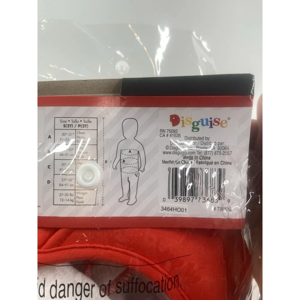 New Super Mario Bros. Mario Halloween Costume Toddler Boy Size 2T by Disguise - Picture 9 of 11